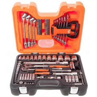 Bahco S910 1/4 and 1/2 Metric Socket and Tool Set (91 Piece)