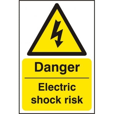 Danger electric shock sav(pk5) 200mm x 300mm