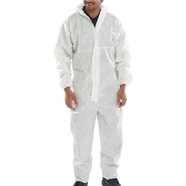 DISPOSABLE COVERALL WHITE TYPE 5/6 (PK 20)