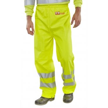 Fire retardant anti static over trousers