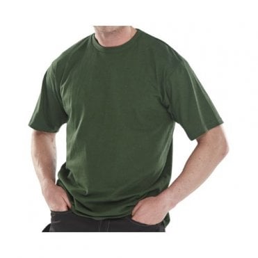 Heavy weight t-shirt in Bottle Green