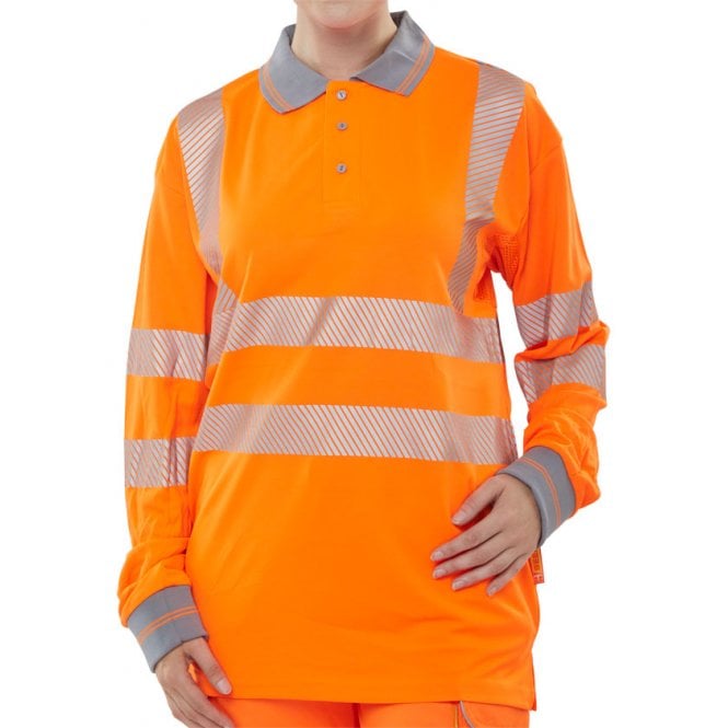 Beeswift Beeswift Hiviz executive long sleeve polo orange