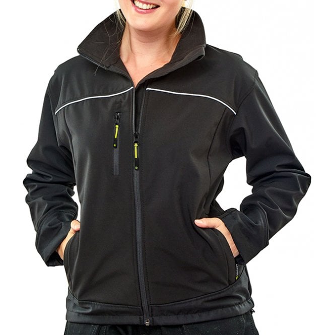 Beeswift Beeswift LADIES BLACK SOFT SHELL JKT