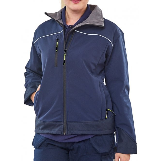 Beeswift Beeswift LADIES NAVY SOFT SHELL JKT