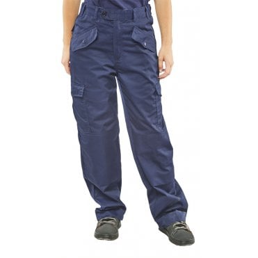 LADIES P/C TROUSERS NAVY