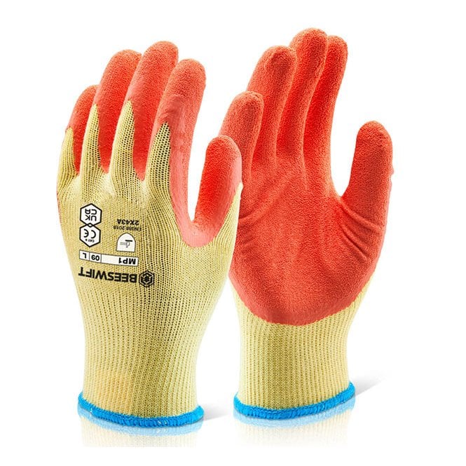 Beeswift Beeswift M/p orange latex p/c glove