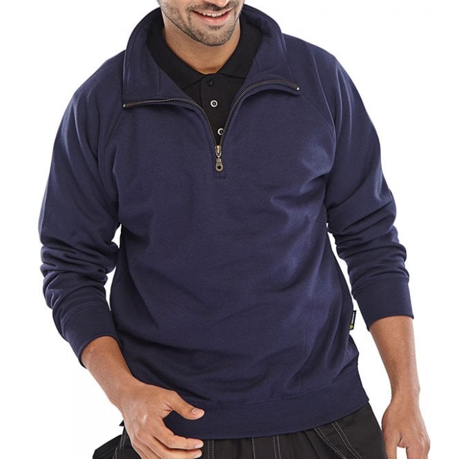 Beeswift Beeswift Quarter zip pc s/shirt nvy