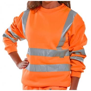 SWEATSHIRT ORANGE HI VIZ