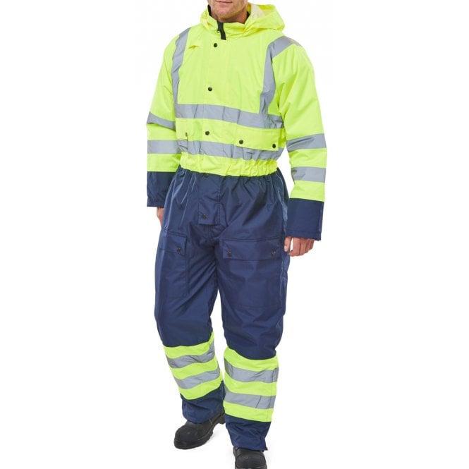 Beeswift Beeswift Two tone hiviz thermal waterproof coverall sy/n