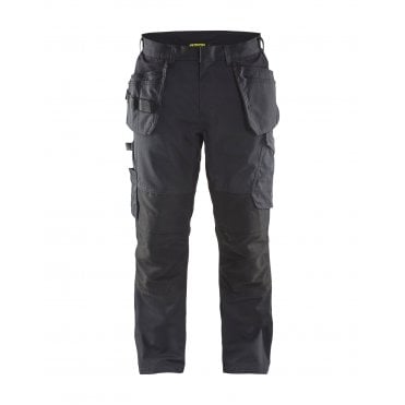 1496 Service Trousers with Stretch and Tool Pockets Black/Dark Grey