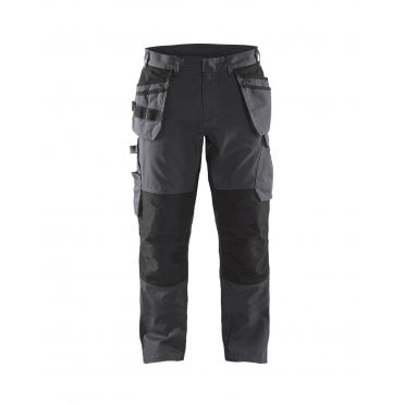 1496 Service Trousers with Stretch and Tool Pockets Mid Grey/Black