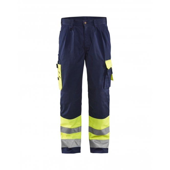 BLÅKLÄDER 1584 Hi-Vis Trousers Class 1 Hi-Vis Yellow/Navy