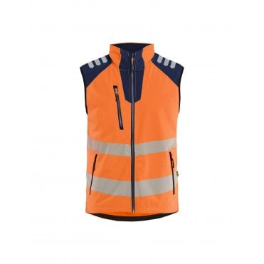 3091 Softshell Vest Hi-Vis - Orange/Navy Blue