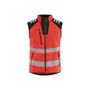 3091 Softshell Vest Hi-Vis - Red Hi-vis/Black