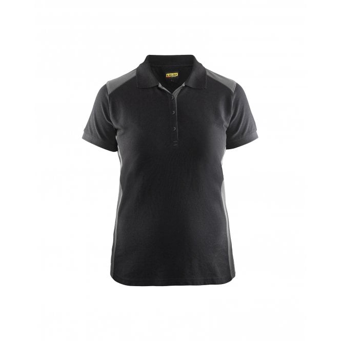 BLÅKLÄDER 3390 Womens Polo Shirt - Black/Grey
