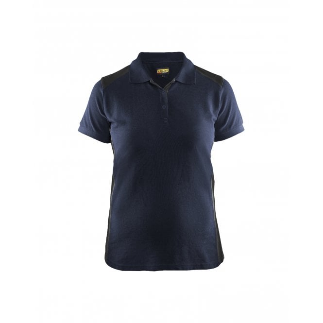 BLÅKLÄDER 3390 Womens Polo Shirt - Dark Navy/Black