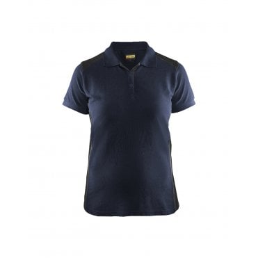 3390 Womens Polo Shirt - Dark Navy/Black