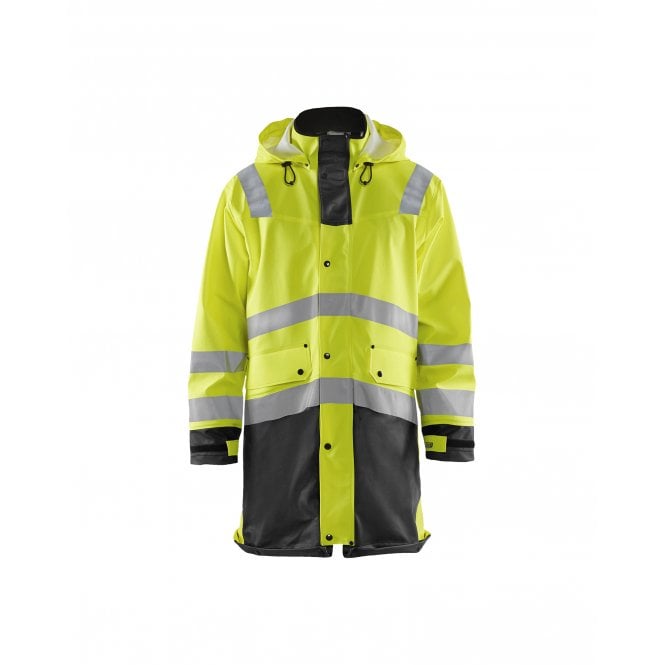 BLÅKLÄDER 4326 Hi-Vis Two Tone Raincoat LEVEL 3 Yellow/Black