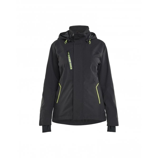 BLÅKLÄDER 4403 Womens Shell Jacket Stretch - Black/Hi-Vis Yellow