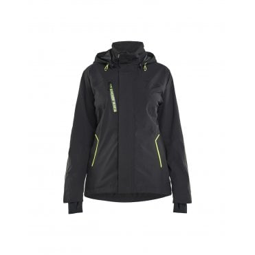 4403 Womens Shell Jacket Stretch - Black/Hi-Vis Yellow