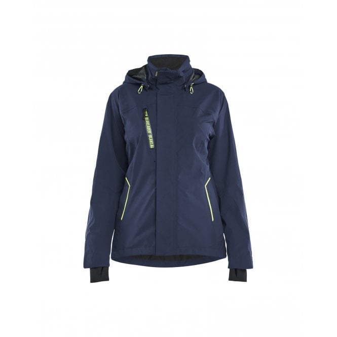 BLÅKLÄDER 4403 Womens Shell Jacket Stretch - Dark Navy/Hi-Vis Yellow
