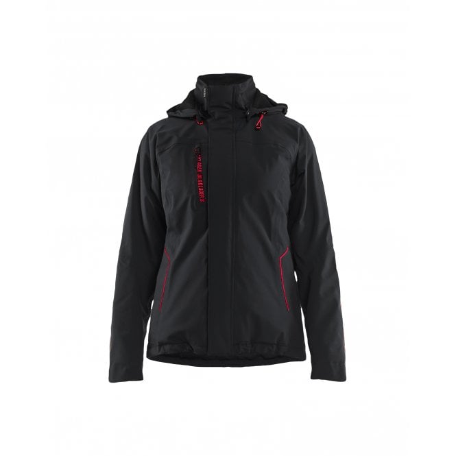 BLÅKLÄDER 4408 Womens Lightweight lined Winter Jacket Stretch - Black/Red