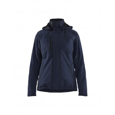 4408 Womens Lightweight lined Winter Jacket Stretch - Dark Navy/Black