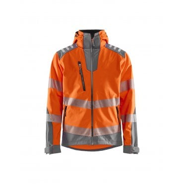 4491 Hi-Vis Softshell Jacket - Hi-vis Orange/Mid Grey