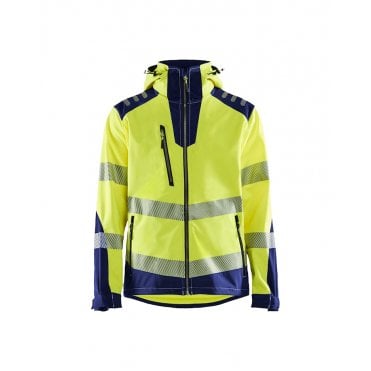 4491 Hi-Vis Softshell Jacket - Hi-vis Yellow/Navy Blue