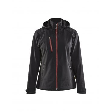 4719 Womens Softshell Jacket - Black/Red