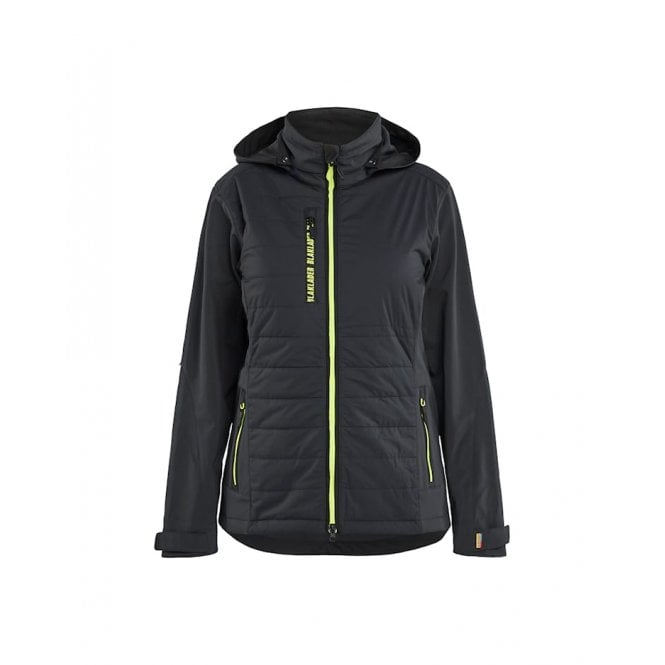 BLÅKLÄDER 4733 Womens Hybrid Jacket - Dark Navy Blue/Hi-Vis Yellow