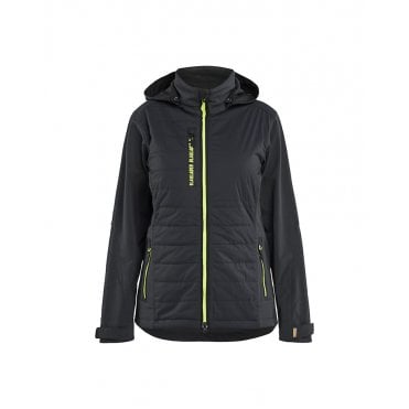 4733 Womens Hybrid Jacket - Dark Navy Blue/Hi-Vis Yellow