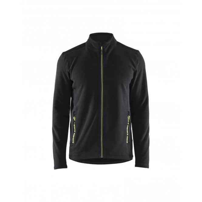 BLÅKLÄDER 4765 Microfleece Jacket Black/Hi-Vis Yellow