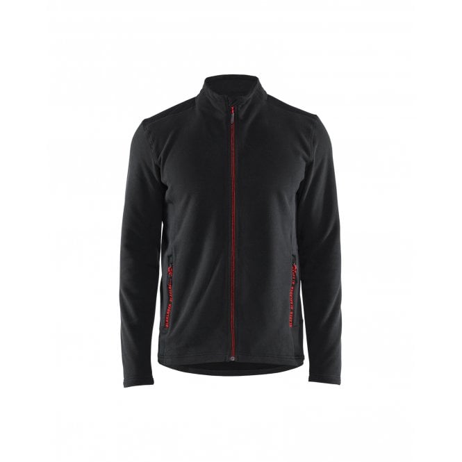 BLÅKLÄDER 4765 Microfleece Jacket Black/Red