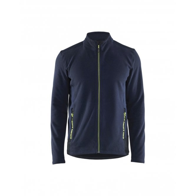BLÅKLÄDER 4765 Microfleece Jacket Dark Navy/Hi-Vis Yellow