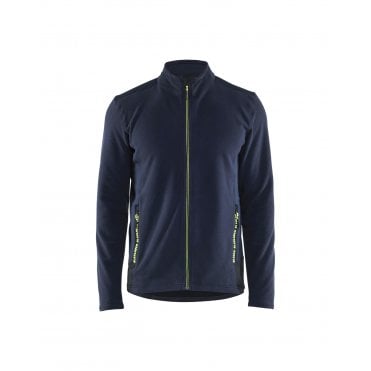4765 Microfleece Jacket Dark Navy/Hi-Vis Yellow