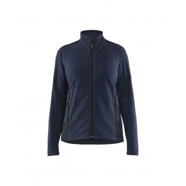 4766 Womens Microfleece Jacket - Dark Navy/Black