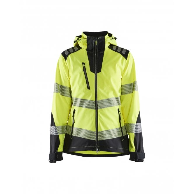 BLÅKLÄDER 4791 Womens Hi-Vis Softshell Jacket - Hi-vis Yellow/Black