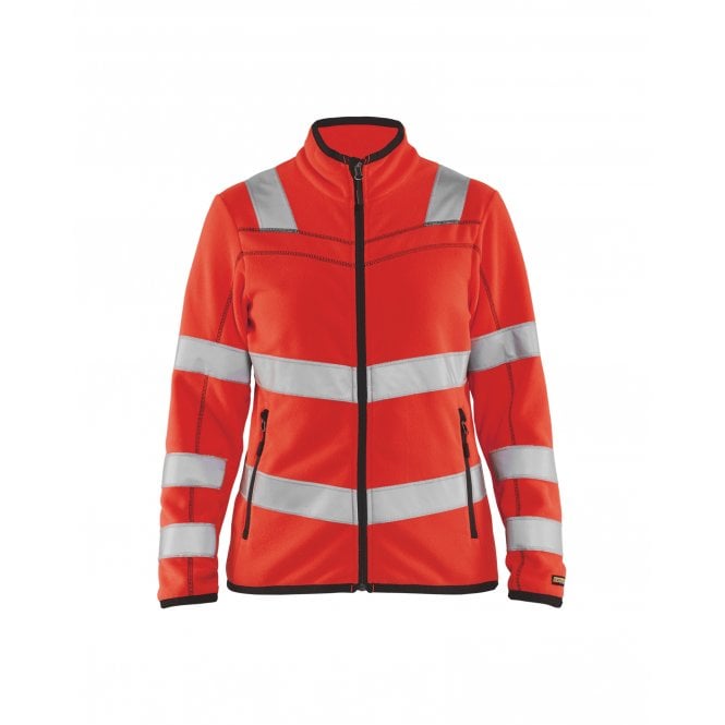 BLÅKLÄDER 4966 Womens Hi-Vis Microfleece Jacket - Red Hi-Vis