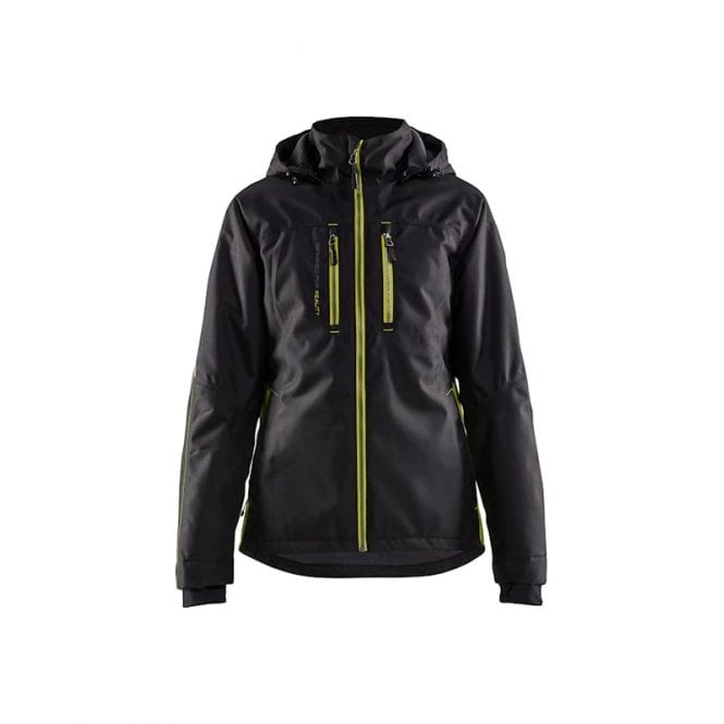 BLÅKLÄDER 4972 Womens Lightweight lined Winter Jacket - Black/Hi-Vis Yellow