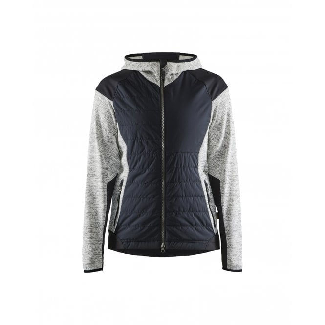 BLÅKLÄDER 5931 Womens Hybrid Jacket - Grey Melange/Black