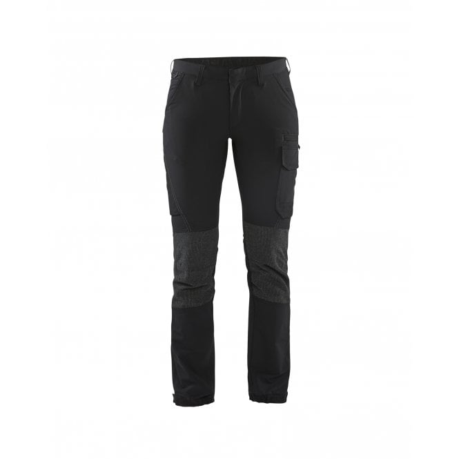 BLÅKLÄDER 7122 Womens 4-Way Stretch Service Trousers - Black/Dark Grey