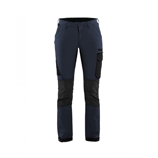 BLÅKLÄDER 7122 Womens 4-Way Stretch Service Trousers - Dark Navy/Black