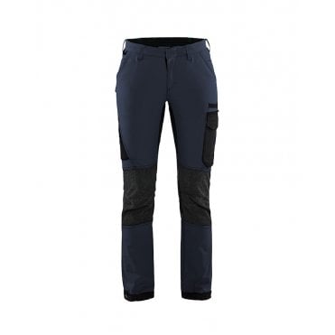 7122 Womens 4-Way Stretch Service Trousers - Dark Navy/Black