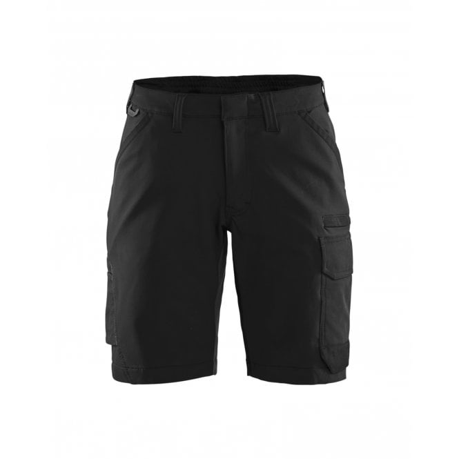 BLÅKLÄDER 7123 Womens Service Shorts with 4-Way Stretch - Black/Dark Grey
