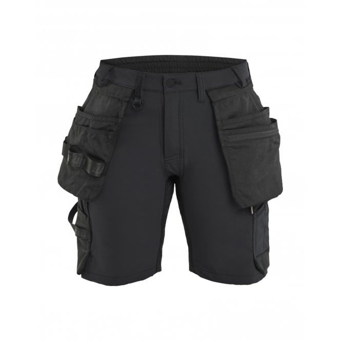 BLÅKLÄDER 7124 Womens Craftsman Shorts 4-Way Stretch - Black