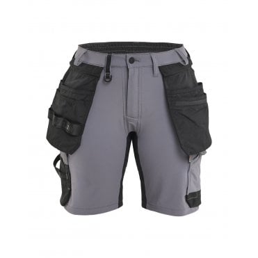7124 Womens Craftsman Shorts 4-Way Stretch - Mid Grey/Black