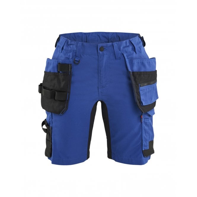 BLÅKLÄDER 7133 Womens Craftsman Shorts Stretch - Cornflower Blue/Black