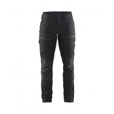 7166 Womens Service Trousers with Stretch -  Black/Dark Grey