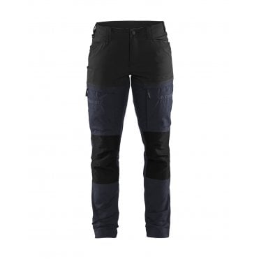 7166 Womens Service Trousers with Stretch -  Dark Navy/Black